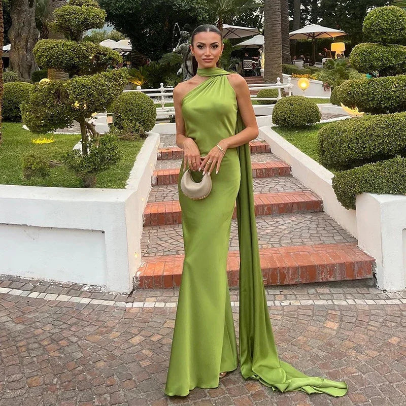 Elegant Satin Ribbon Dress