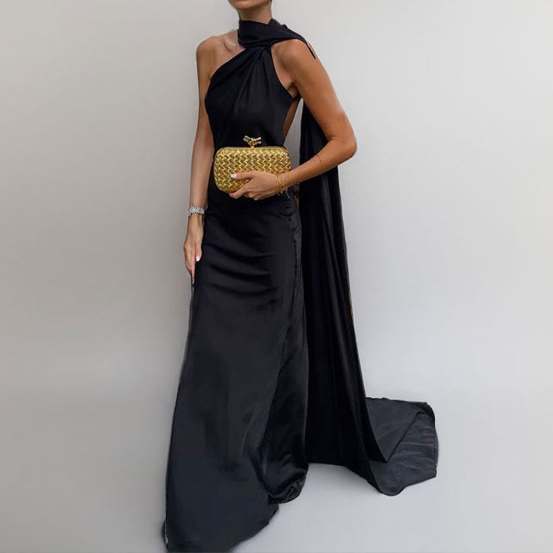 Elegant Satin Ribbon Dress